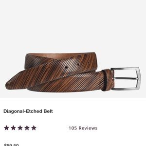 Johnston & Murphy Belt 
Diagonal-Etched Belt new never used brown